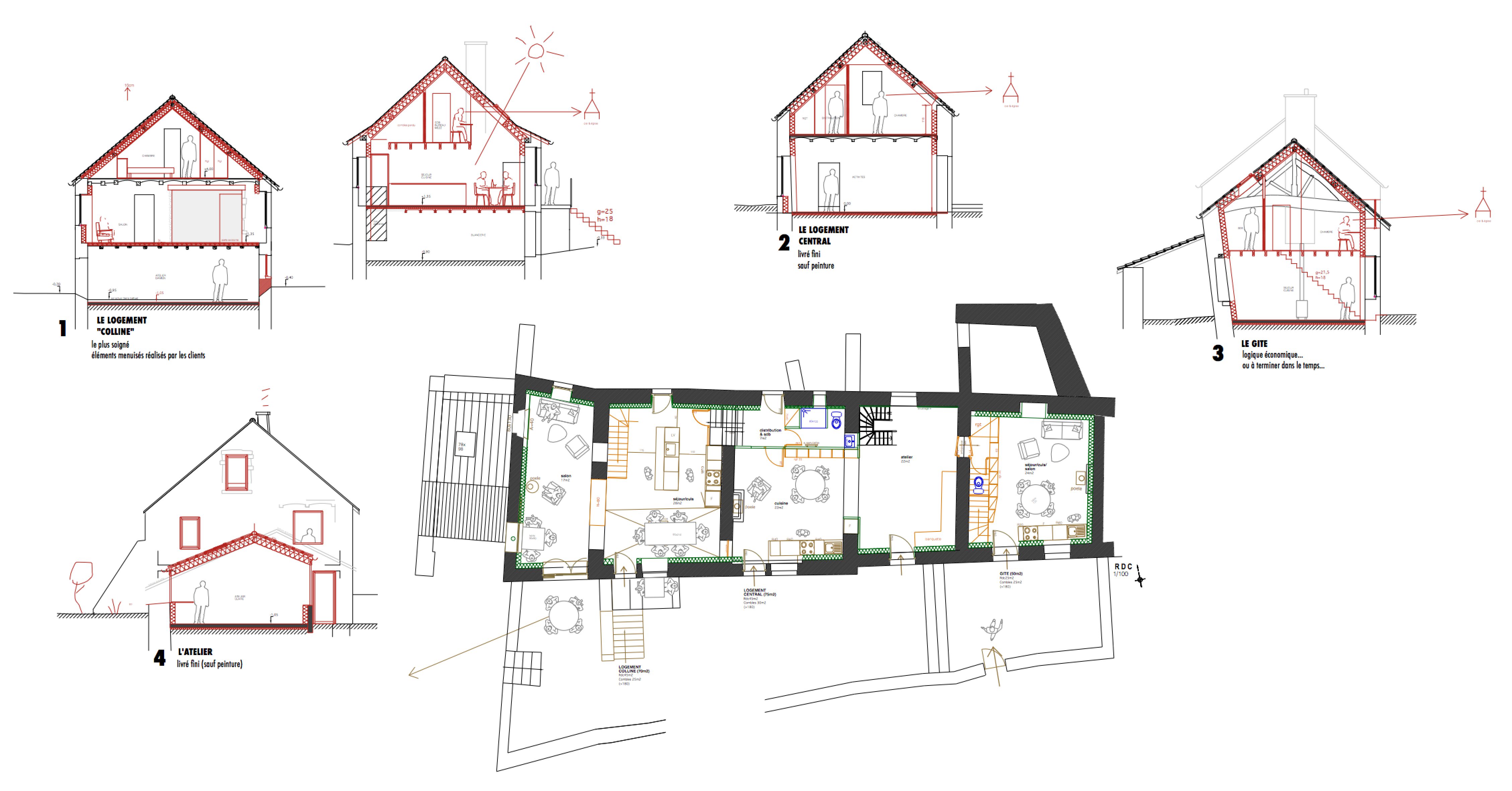 3 MAISONS MITOYENNES